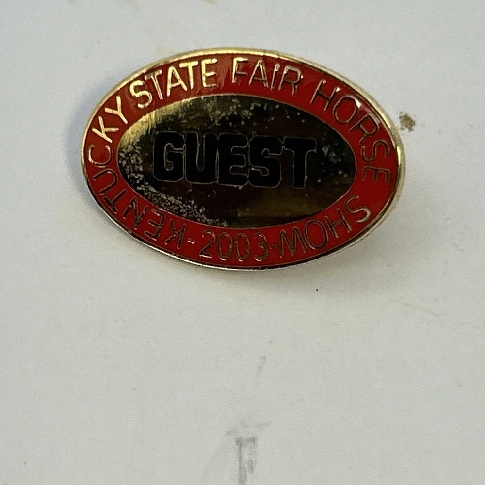 Rare Vintage 2003 Kentucky State Fair Horse Show Guest Lapel Pin